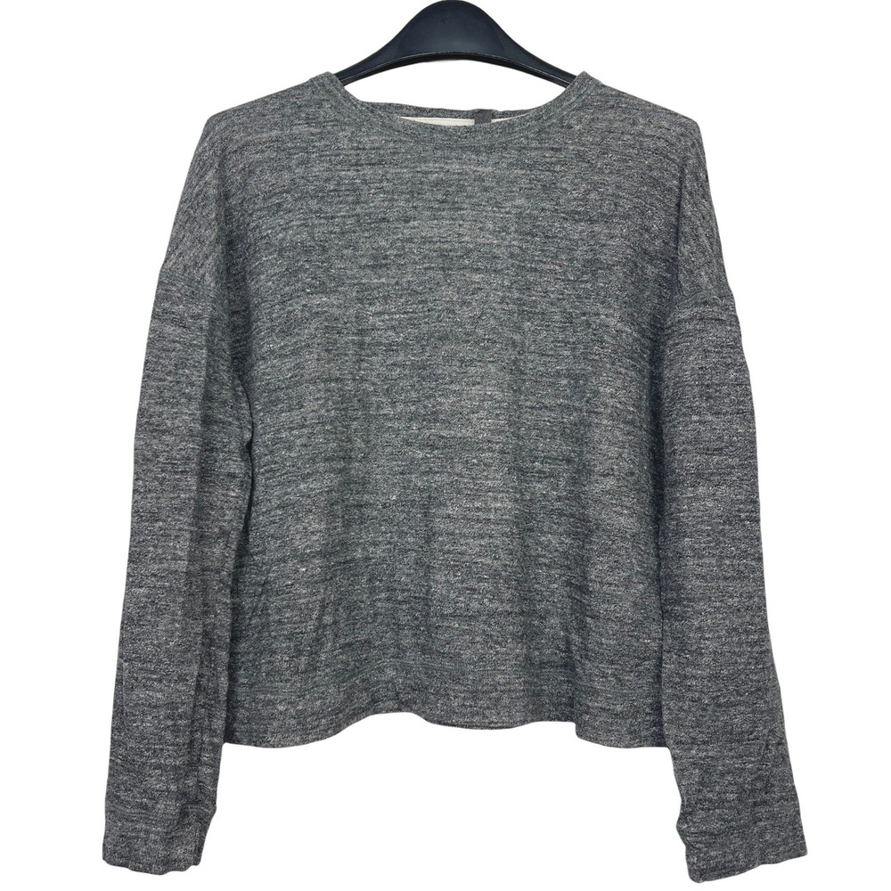 Naked & Famous Weekend Crew Sweatshirt Womens XL Vintage Double Face Cotton Gray